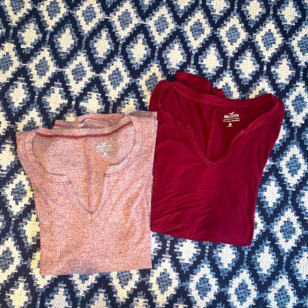 Hollister V-neck long sleeve tops